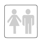 Piktogram Sanela WC muži i ženy, nerez mat   SLZN 44AD